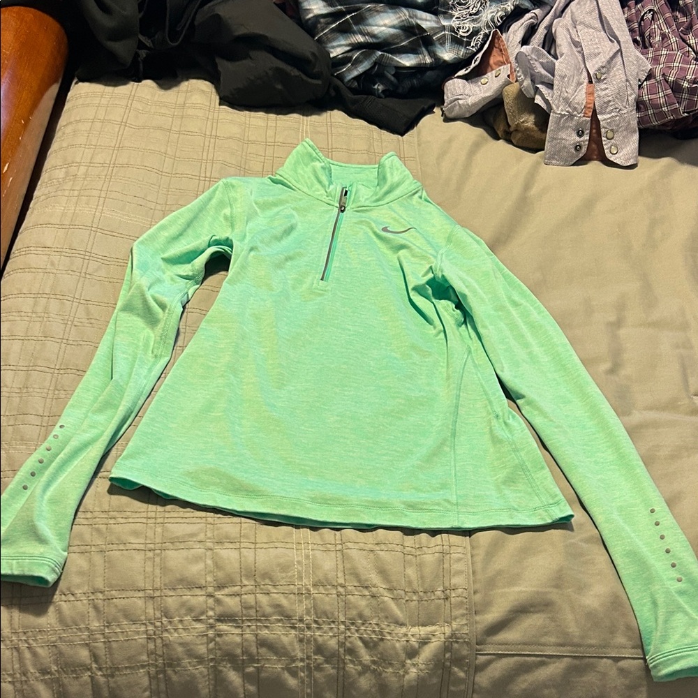 Nike Mint Green Half-Zip Pullover